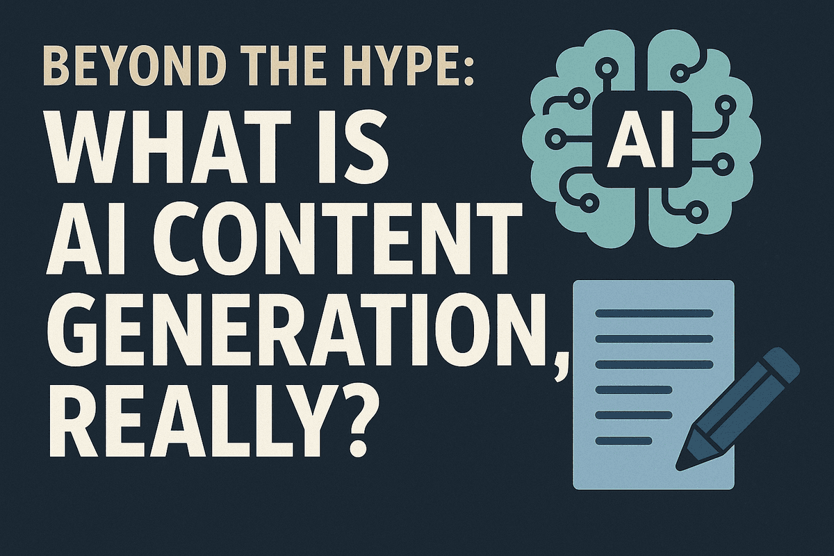What is AI Content Generation, Really?